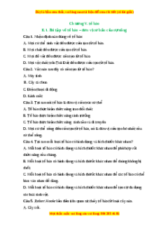 Trắc nghiệm Tế bào – Đơn vị cơ bản của sự sống KHTN 6 Kết nối tri thức