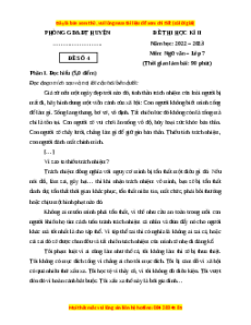 Đề thi cuối kì 2 Ngữ Văn lớp 7 Kết nối tri thức (Đề 4)