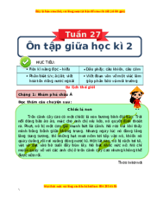 Bài tập cuối tuần Tiếng việt lớp 3 Tuần 27 Chân trời sáng tạo (có lời giải)