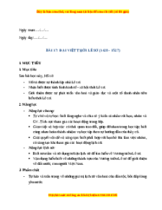 Giáo án Bài 17 Lịch sử 7 Kết nối tri thức (Phiên bản 2): Đại Việt thời Lê sơ (1428 - 1527)