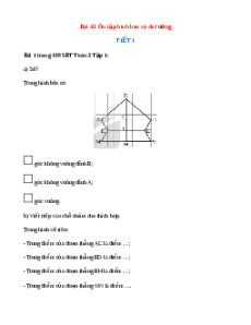 VBT Toán lớp 3 Bài 43 (Kết nối tri thức): Ôn tập hình học và đo lường
