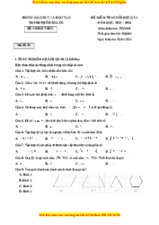Đề thi cuối kì 1 Toán 6 Chân trời sáng tạo Phòng GD&ĐT Bảo Lộc - Lâm Đồng