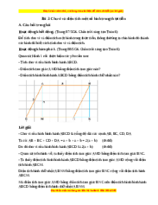 Giải sgk Toán 6 Bài 3: Chu vi và diện tích một số hình trong thực tiễn (Chân trời sáng tạo)
