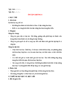 Giáo án Ôn tập chương 6 Hóa học 12 Chân trời sáng tạo