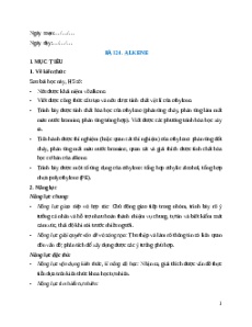 Giáo án NLS Hóa học 9 Kết nối tri thức Bài 24