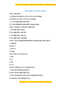 Trắc nghiệm Độ to và độ cao của âm KHTN 7 Chân trời sáng tạo