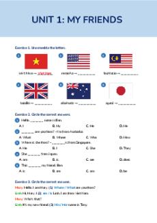 Bài tập cuối tuần Tiếng Anh lớp 4 Global Success