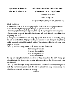 22 Đề thi Tiếng Việt vào lớp 6 Thanh Hóa (các năm)