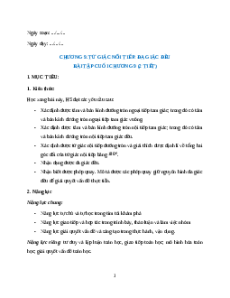 Giáo án Bài tập cuối chương 9 Toán 9 Chân trời sáng tạo