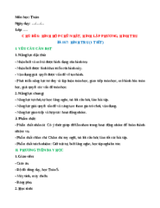 Giáo án Hình trụ Toán lớp 5 Chân trời sáng tạo