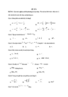 Đề thi cuối kì 1 Toán 11 Cánh diều Cấu trúc mới - Đề 4