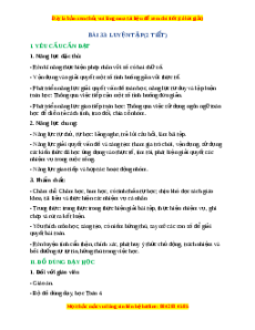 Giáo án Luyện tập Toán lớp 4 Cánh diều