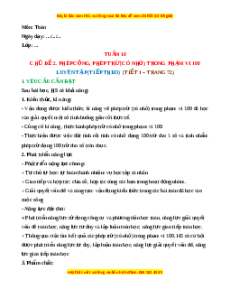 Giáo án Luyện tập (Trang 72) Toán lớp 2 Cánh diều