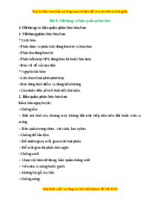 Lý thuyết Bài 8: Sử dụng và bảo quản phân bón