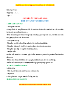 Giáo án Toán lớp 5 Kết nối tri thức Học kì 1