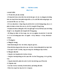 Giáo án Tràng giang Ngữ Văn 12 Chân trời sáng tạo