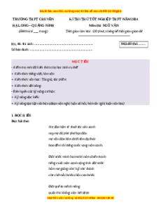 Đề thi thử tốt nghiệp Ngữ Văn trường THPT Chuyên Hạ Long - Quảng Ninh năm 2024