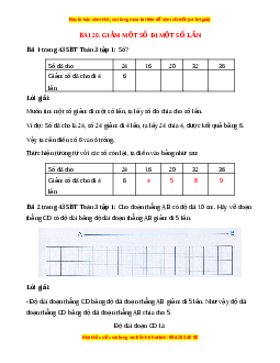 VBT Toán lớp 3 Bài 20 (Cánh diều): Giảm đi một số lần