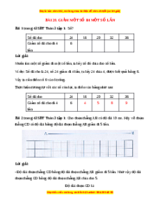 VBT Toán lớp 3 Bài 20 (Cánh diều): Giảm đi một số lần