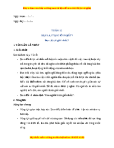 Giáo án Tuần 12 Tiếng Việt lớp 4 Chân trời sáng tạo