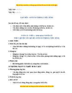 Giáo án Tuần 33 HĐTN lớp 2 Cánh diều