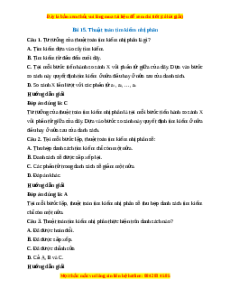 Trắc nghiệm Tin học 7 Bài 15 Kết nối tri thức: Thuật toán tìm kiếm nhị phân