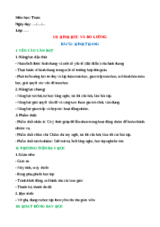 Giáo án Hình thang Toán lớp 5 Cánh diều