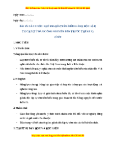 Giáo án Bài 15 Lịch sử 6 Cánh diều (2024): Các cuộc khởi nghĩa tiêu biểu giành độc lập, tự chủ