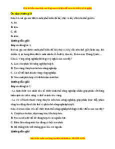 Trắc nghiệm tổng hợp Chương 10 Địa Lí 10 Kết nối tri thức