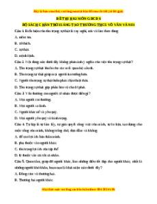 Đề thi GDCD 6 cuối kì 1 THCS Võ Văn Vân - Đề 3 có đáp án