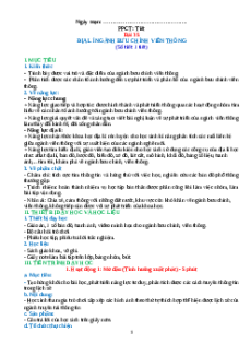 Giáo án Bài 35 Địa lí 10 Kết nối tri thức: Địa lí ngành bưu chính viễn thông