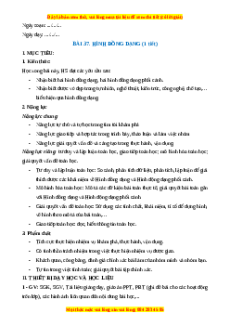 Giáo án Hình đồng dạng Toán 8 Kết nối tri thức
