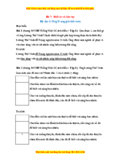 VBT Tiếng Việt 3 Bài 7 (Cánh diều): Khối óc và bàn tay