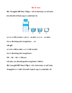 VBT Toán lớp 3 Bài 32 (Kết nối tri thức): Mi-li-lít