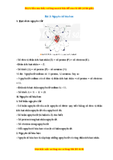 Lý thuyết Nguyên tố hóa học Hóa học 10 Chân trời sáng tạo