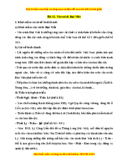 Lý thuyết Lịch sử 10 Kết nối tri thức Lịch sử 10 Kết nối tri thức Bài 12: Văn minh Đại Việt