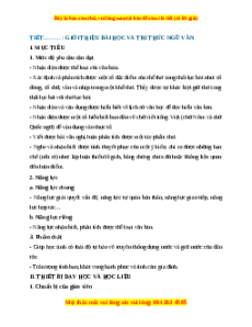 Giáo án Tri thức Ngữ văn trang 11 Ngữ Văn 9 Cánh diều