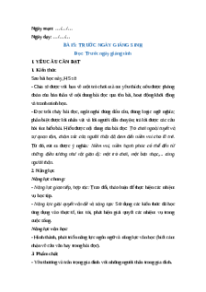 Giáo án Bài 5: Trước ngày Giáng sinh Tiếng Việt lớp 5 Chân trời sáng tạo