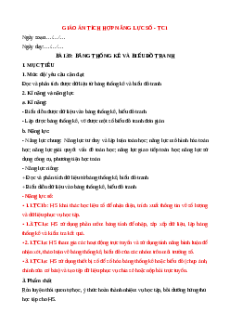 Giáo án NLS Toán 6 Kết nối tri thức Bài 39: Bảng thống kê và biểu đồ tranh