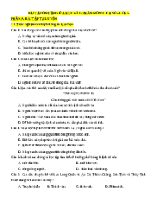 Bài tập ôn tập Giữa kì 1 Lịch sử 6 cấu trúc mới (dùng chung cả 3 sách)