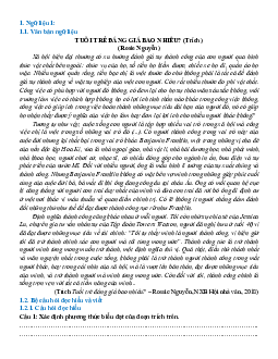 Ngữ liệu ngoài sgk lớp 9 phần Văn bản nghị luận