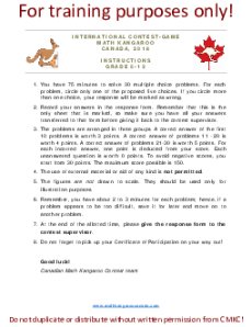 Toán Kangaroo cấp độ 3 (Lớp 5, 6) (Bộ đề thi + chuyên đề ôn thi)