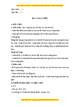 Giáo án Tia Toán 6 Cánh diều