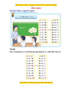 Giải Sgk Toán lớp 3 Bài 37: Bảng chia 6 (Chân trời sáng tạo)