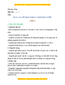 Giáo án Các số trong phạm vi lớp triệu Toán 4 Kết nối tri thức