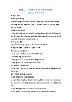 Giáo án Văn tế nghĩa sĩ Cần Giuộc Ngữ Văn 12 Cánh diều