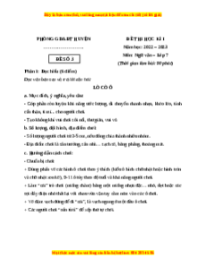 Đề thi cuối học kì 1 Ngữ Văn 7 Chân trời sáng tạo (Đề 3)