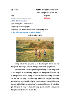 Bài tập cuối tuần Tiếng Việt lớp 5 Chân trời sáng tạo Tuần 2