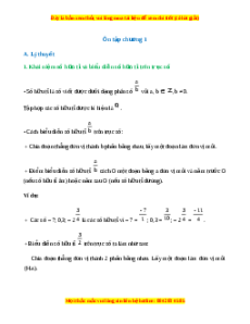 Tổng hợp lý thuyết Toán 7 Chương 1