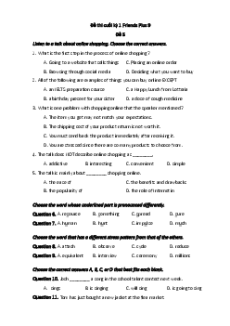 Đề thi Cuối kì 1 Tiếng Anh 9 Friends Plus (Đề 5 kèm file nghe)